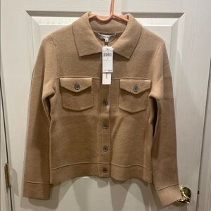 The cashmere project Camel Button-Up Jacket